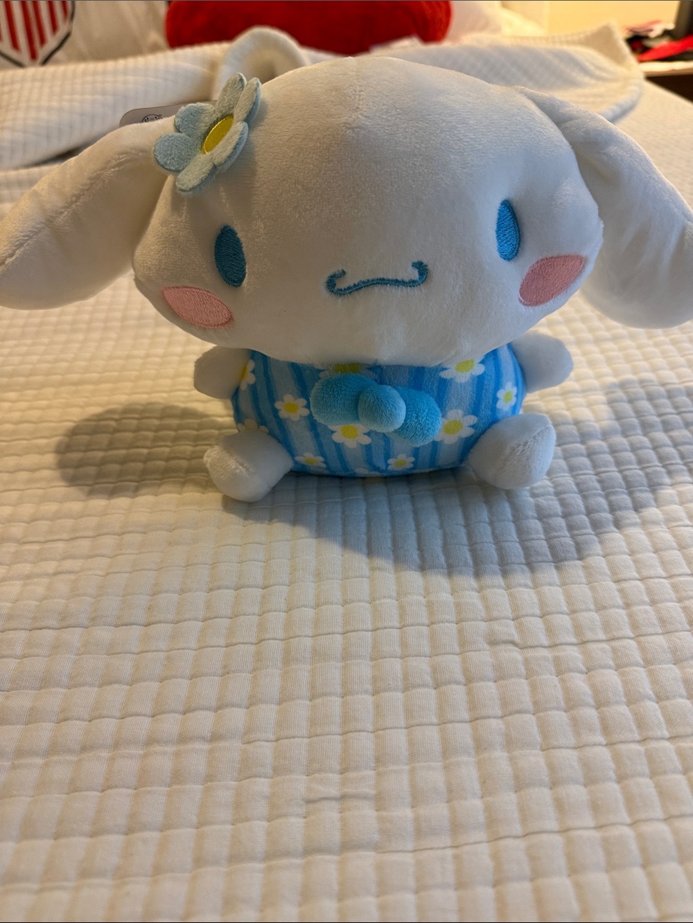 Sanrio Cinnamoroll White Plush with Blue Daisy Outfit